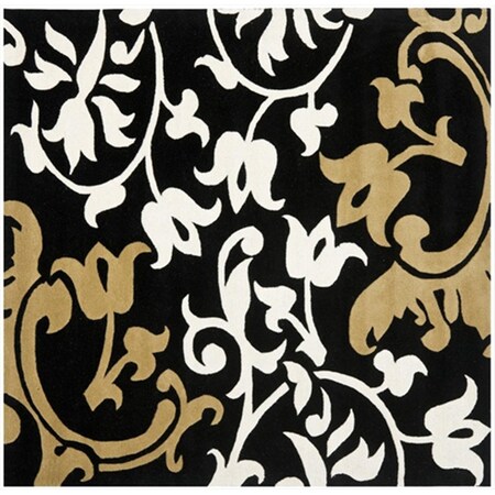 Safavieh 6 x 6 ft. Square Contemporary Soho Black and Multi Color Hand Tufted Rug SOH760C-6SQ